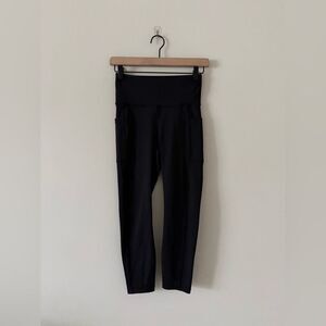 Marika High Rise Leggings with Side Pockets in Black Size S